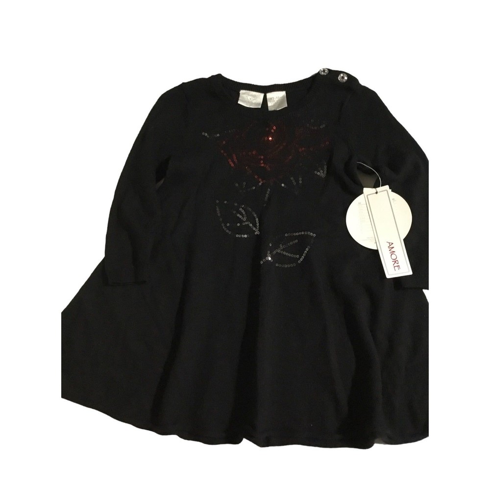 Koala kids Black Knit Dress Size 12-18 Months NWT